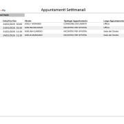 Stampa appuntamenti